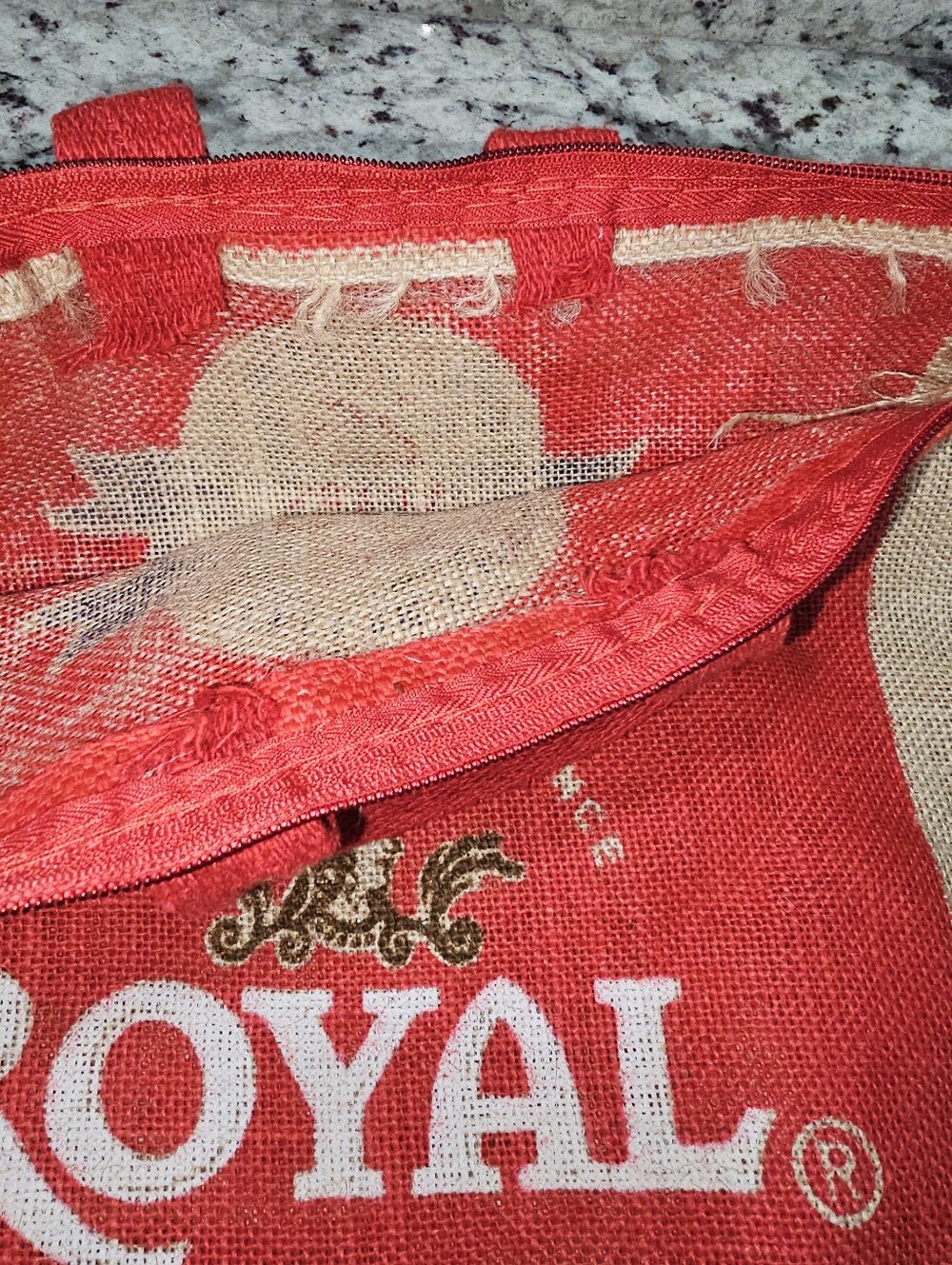 Royal Basmati Burlap Rice Tote Bag Reusable Eco Friendly - Picture 6 of 12